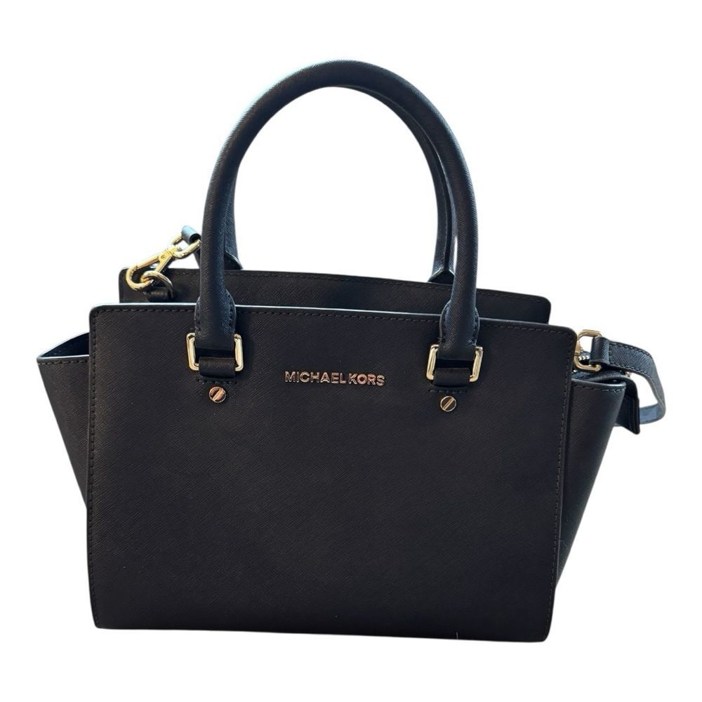MICHAEL Michael Kors Selma Medium Satchel, featured in navy